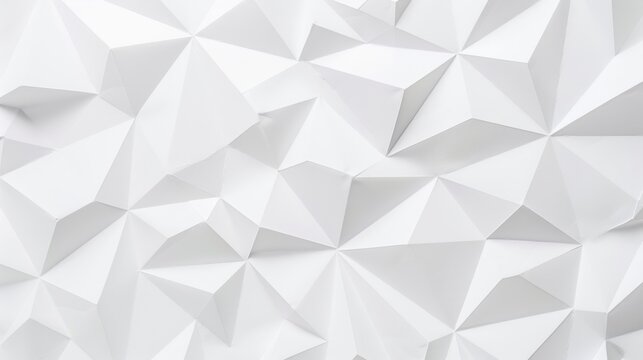 Abstract white geometric polygonal pattern texture background