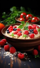 rice with berries