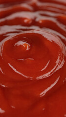 Heap of ketchup sauce, close up