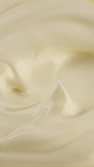 Mayonnaise cream sauce close up