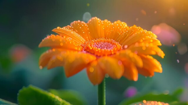 Gerbera In Nature Cinematic Footage 4K