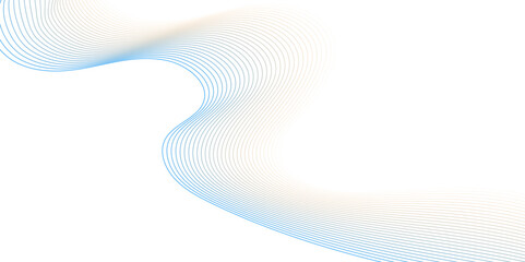 Abstract colorful lines on a white background. Futuristic colorful blend wave lines on transparent background. Modern colorful flowing wave lines and glowing moving lines.	