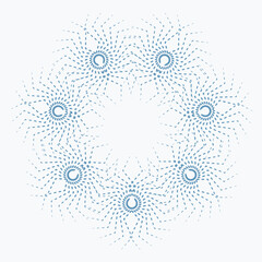 Pattern element on a white background. The vector image can be used as a decoration for fine art.