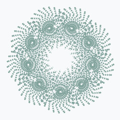 Pattern element on a white background. The vector image can be used as a decoration for fine art.