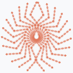 Pattern element on a white background. The vector image can be used as a decoration for fine art.
