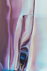 Abstract colorful background with light refraction in glass.