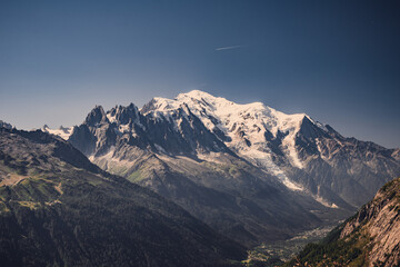 The Mont-Blanc massif from the heights of Argentière