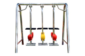 Amusement park rides isolated on white background.