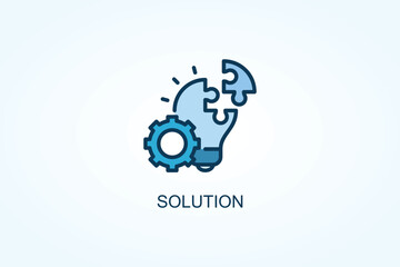 Solution vector  or logo sign symbol illustration