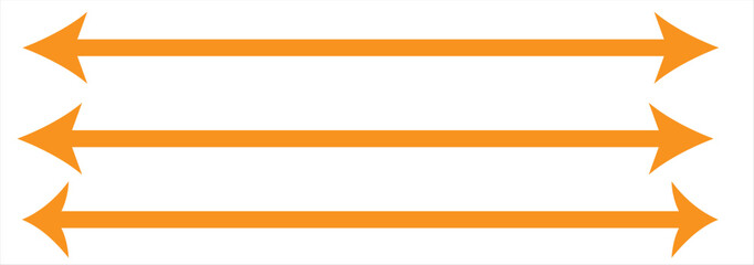 Obraz premium Red long arrow icon isolated on white background. Long arrow vector, icon. Red horizontal arrow. Straight long arrow vector icon. Red arrow icon. Arrow icon