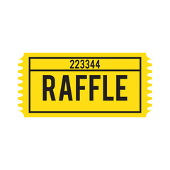 red raffle ticket icon. raffle sign. raffle ticket symbol. flat style.