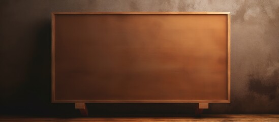 The worker is holding a board with no text or images providing an empty space for potential content. Copy space image. Place for adding text and design