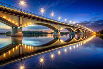 Bridge Over Water with Underlighting