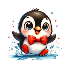 Fototapeta premium Funny Cartoon Underwater Animals Clipart