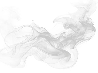 Realistic white smoke texture on Transparent background