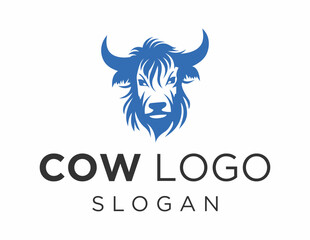 Logo design about Cow on a white background. made using the CorelDraw application.