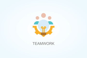 Teamwork Vector  Or Logo Sign Symbol Illustration