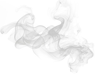 Realistic white smoke texture on Transparent background