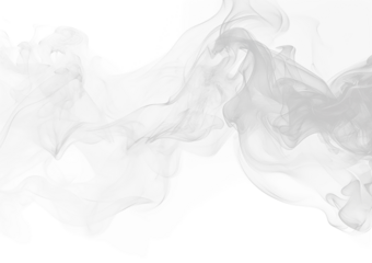 Realistic white smoke texture on Transparent background