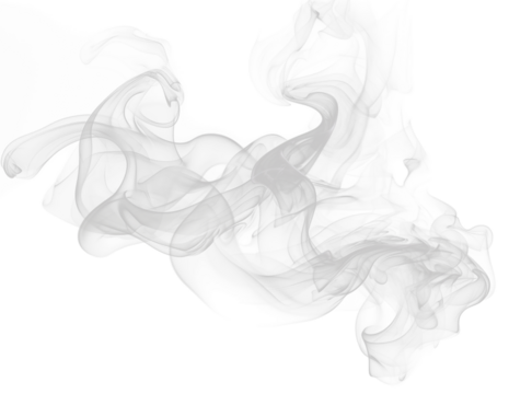 Realistic white smoke texture on Transparent background