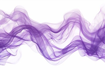 Immerse yourself in the mesmerizing allure of an abstract purple waves background, set against a pristine white backdrop. This panoramic banner offers ample copy space, inviting viewers to explore the