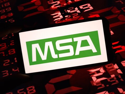 Konskie, Poland - May 12, 2024: MSA Safety company logo displayed on mobile phone