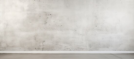 A white colored cement texture serves as the background for both floors and walls providing a versatile copy space image