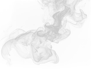 Realistic white smoke texture on Transparent background