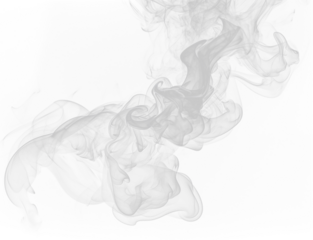 Realistic white smoke texture on Transparent background