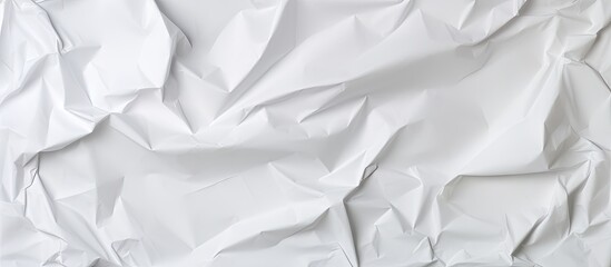 Top view of a crumpled white paper with a textured surface creating a visually appealing copy space image