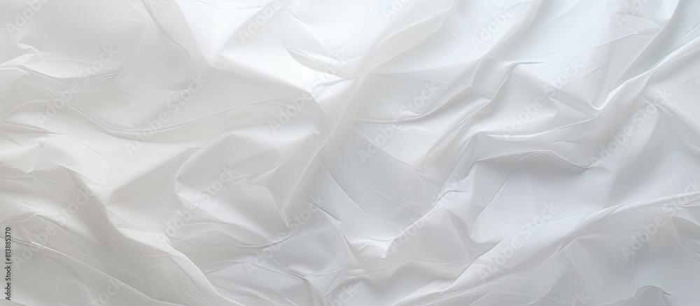 Wall mural Texture of crumpled white tracing paper with ample copy space image