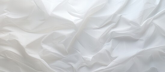 Texture of crumpled white tracing paper with ample copy space image