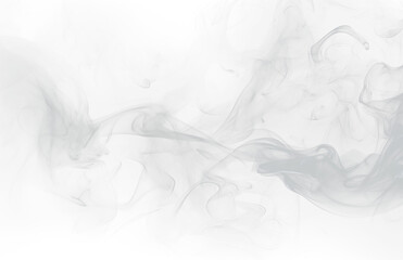 Realistic white smoke texture on Transparent background