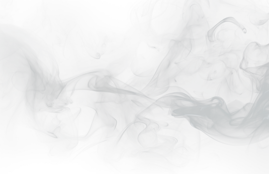 Realistic white smoke texture on Transparent background
