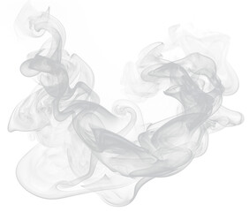 Realistic white smoke texture on Transparent background