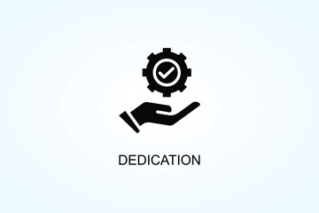 Dedication Vector  Or Logo Sign Symbol Illustration
