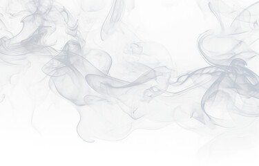 Realistic white smoke texture on Transparent background