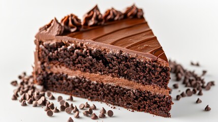 Decadent chocolate cake.