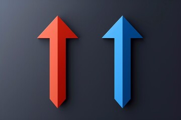 Vector Arrows isolated. Down and up arrows 