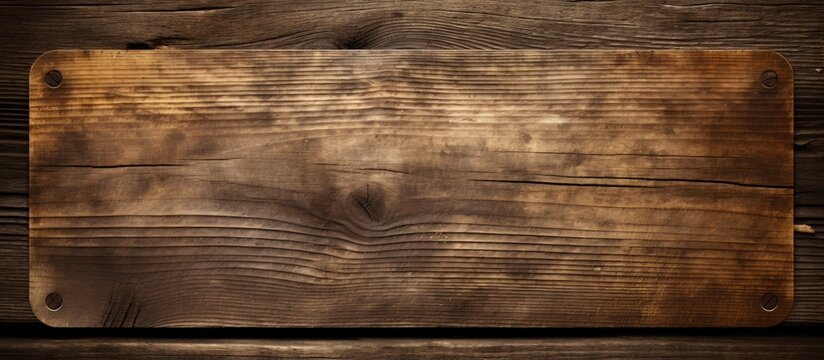 Copy space image of a label positioned on a rustic wooden backdrop