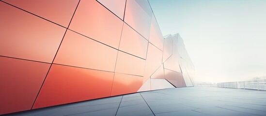 Abstract background image of the exterior of a modern architectural building with ample copy space for additional content