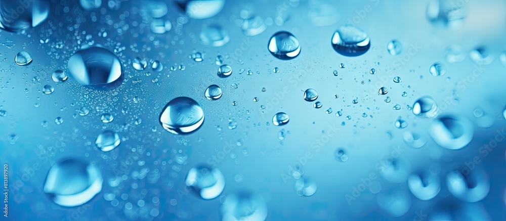 Poster the background features an image of water droplets. copy space image. place for adding text and desi