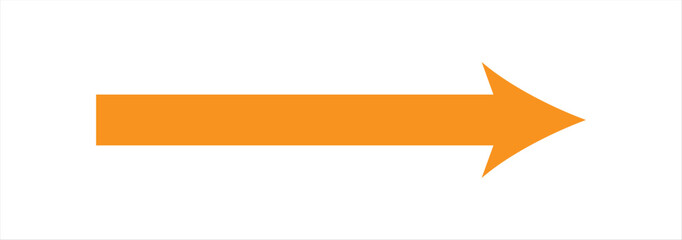 Green  large forward or right pointing solid long arrow icon sketched as vector symbol