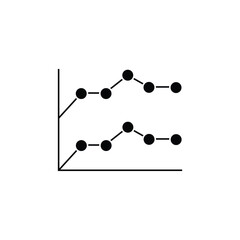 line chart  vector type icon