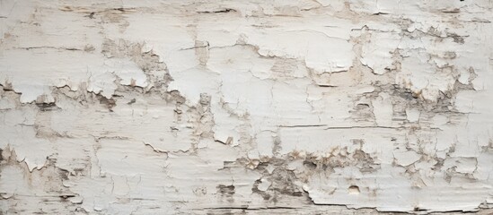 Obraz premium A wooden wall with old cracked white paint that creates a textured background for a copy space image