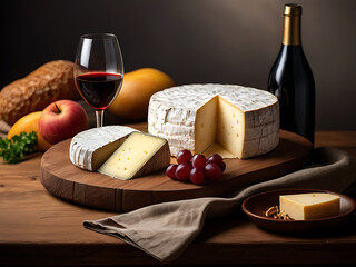 Fine wine and cheese Mediterranean Diet