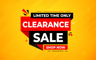 Clearance sale super offer sale banner template. stock clearance background. stock out banner template design for web or social media, Sale special offer. abstract vector design.