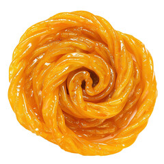 Indian Sweet Jalebi one of the delicious sweets in India. Isolated on white background.