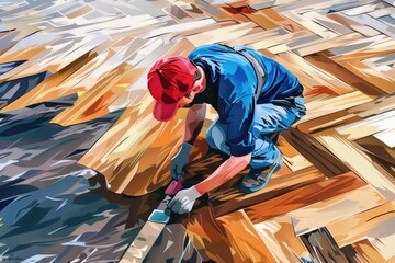 A man focused on crafting wood, suitable for woodworking projects