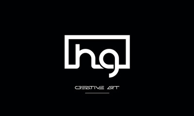 Fototapeta premium GH, HG, G, H abstract letters logo monogram